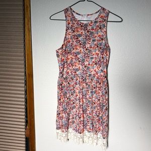 Socialite Pink Lace Floral Dress